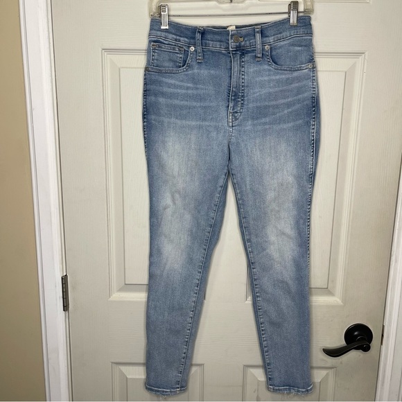 Madewell Petite 10" High-Rise Skinny Jeans in Wheeler Wash Sz 28P - Picture 3 of 11